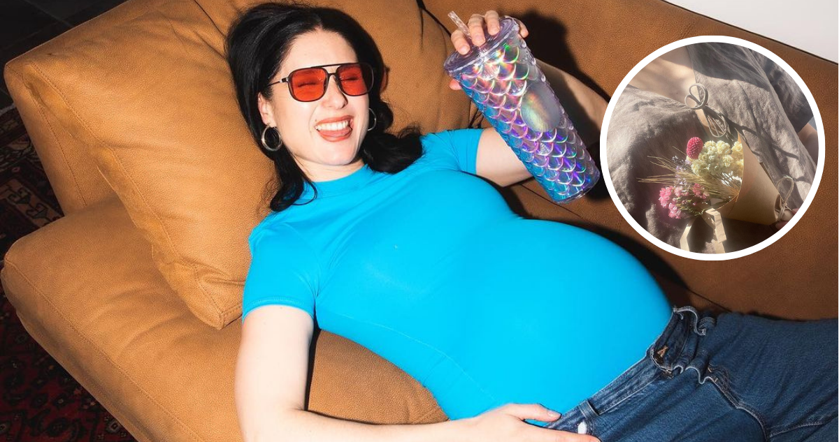 Francisca Valenzuela en fotografías compartidas en Instagram en referencia a nacimiento de su primer hijo