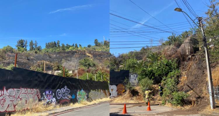 Controlan incendio en Cerro San Cristóbal: acceso a Parquemet sigue cerrado por labores de Bomberos