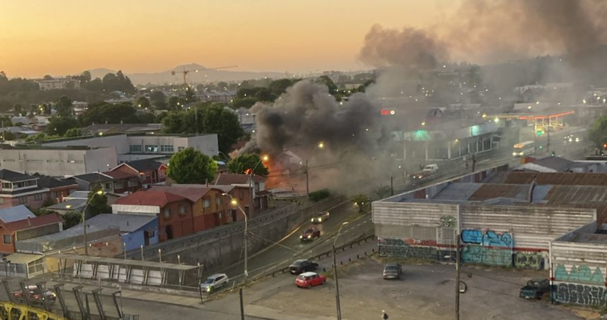 Incendio en centro de Concepción