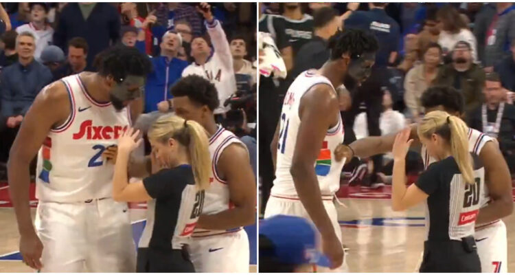 Joel Embiid le reclama a árbitra y es expulsado en NBA