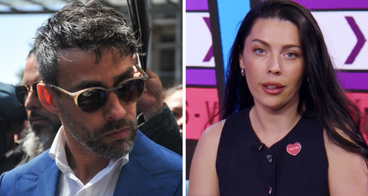 Jorge Valdivia (izquierda) y Daniela Aránguiz (derecha) en referencia a visita en la cárcel