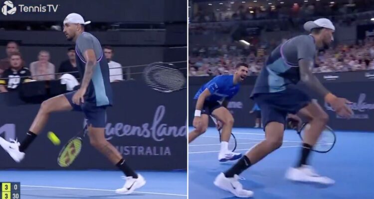 Volvió con todo: el genial punto de Nick Kyrgios que celebró Djokovic y el público de Brisbane