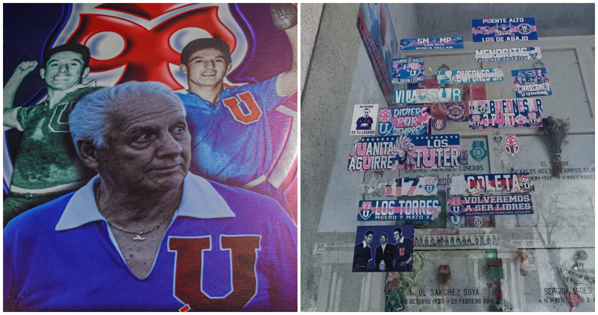 La foto de Leonel Sánchez y su memorial en el Cementerio