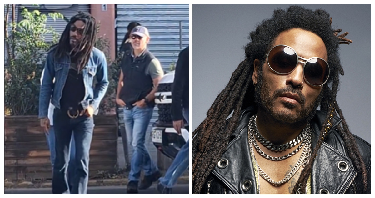 Lenny Kravitz es visto en el Barrio Italia de Santiago en la previa de sus shows