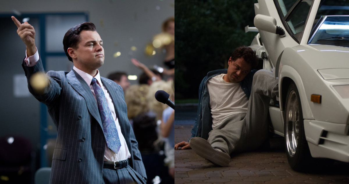 Leonardo DiCaprio en el Lobo de Wall Street