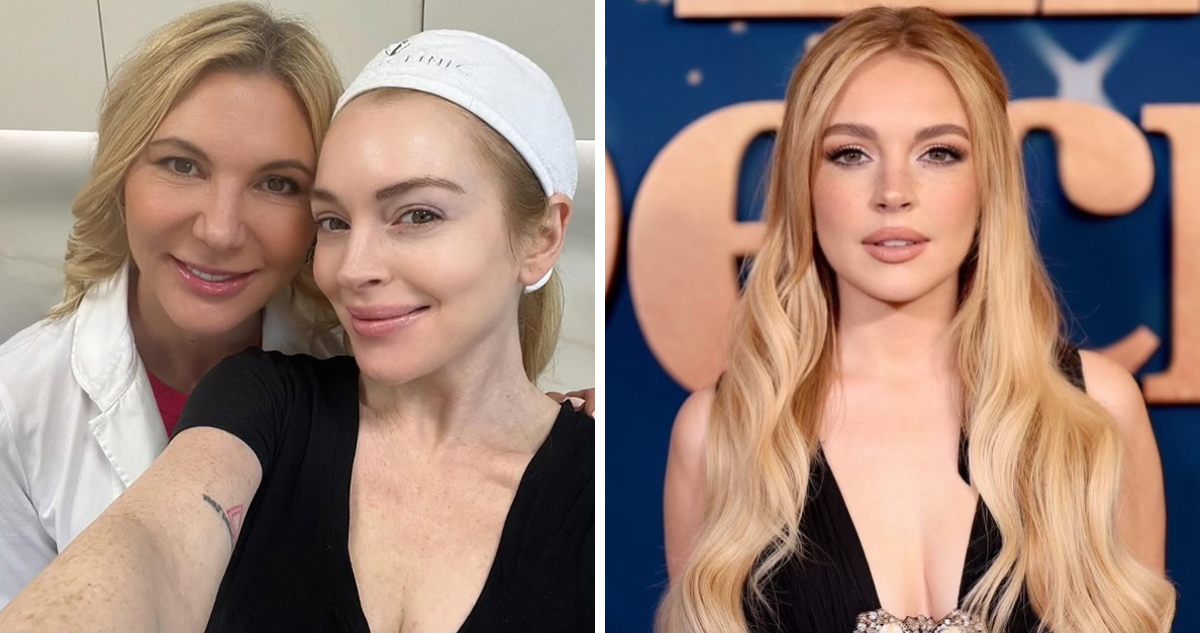 Lindsay Lohan junto a su dermatóloga en referencia a su cambio estético facial