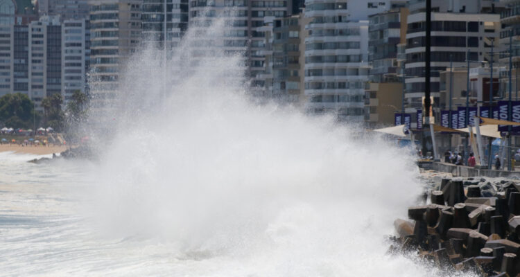 Foto de las marejadas anormales en Chile