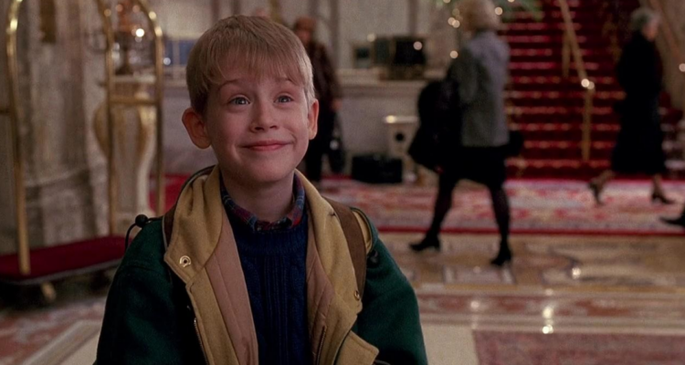 Macaulay Culkin en su personaje de Kevin McAllister en Mi Pobre Angelito