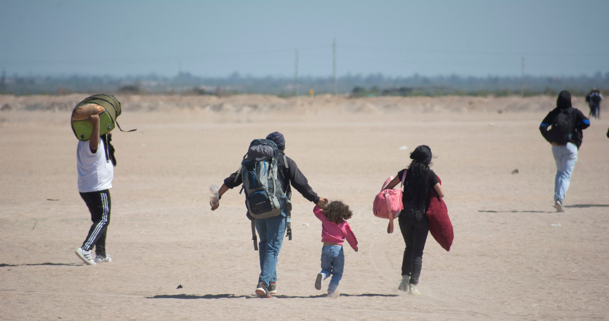 Migrantes en la frontera de Chile