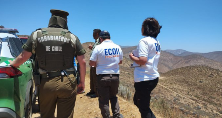 Personal de ECOH y carabineros en accidente minero