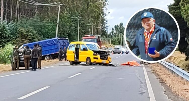 Conductor de furgón escolar muere tras triple colisión en La Araucanía: era voluntario de Bomberos