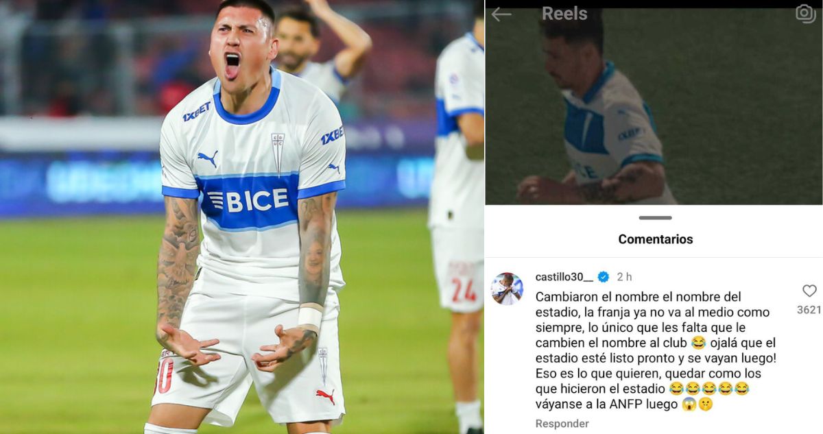 Nicolás Castillo con todo contra la dirigencia de la UC por la nueva camiseta y el cambio de nombre del estadio