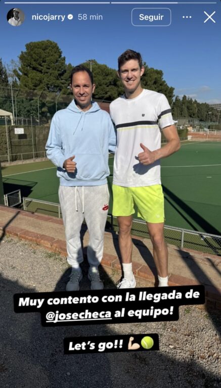 Nicolás Jarry junto a José Checa Calvo.