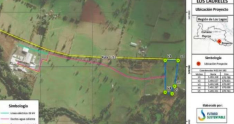 Plano de planta de biogás que empresa pretende instalar en Osorno