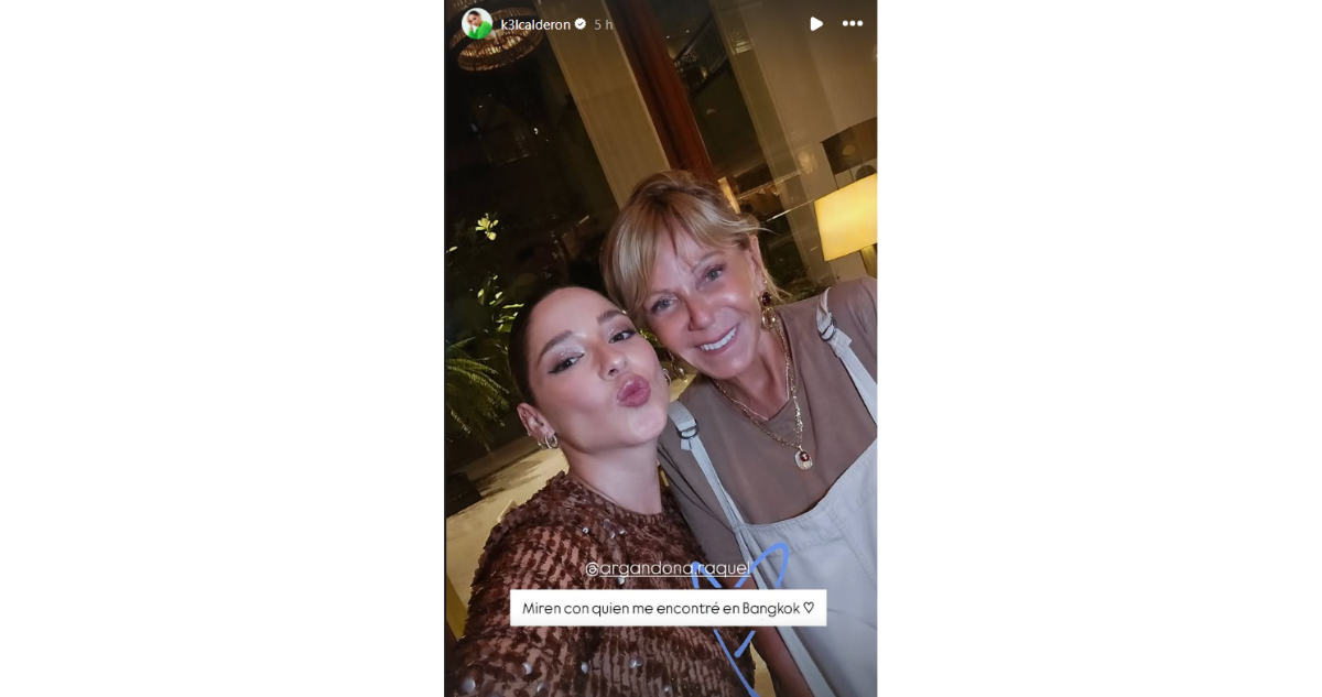 Kel Calderón junto a su madre, Raquel Argandoña en Bangkok