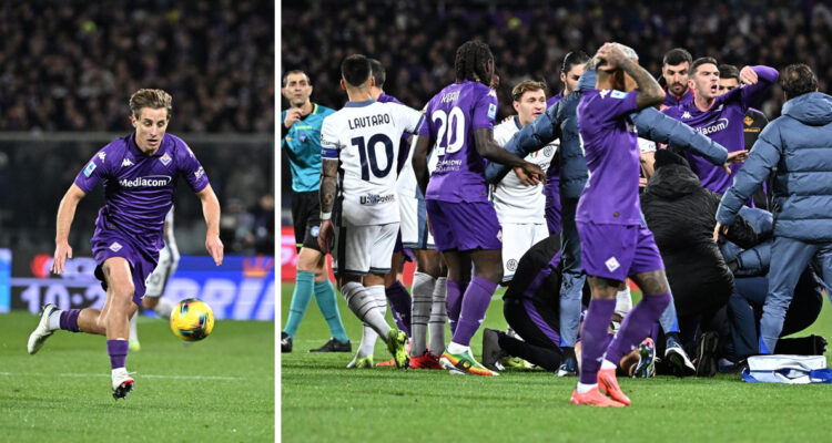 Edoardo Bove se desplomó en partido de Fiorentina ante Inter.