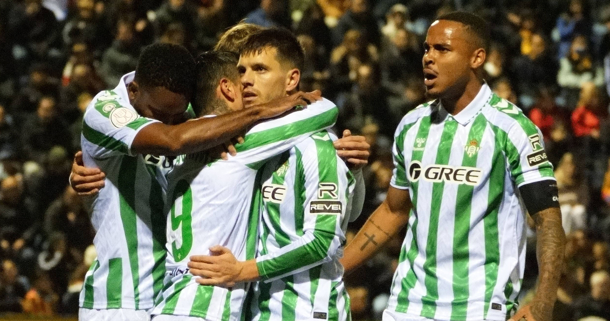 Real Betis celebra gol ante Sant Andreu en Copa del Rey