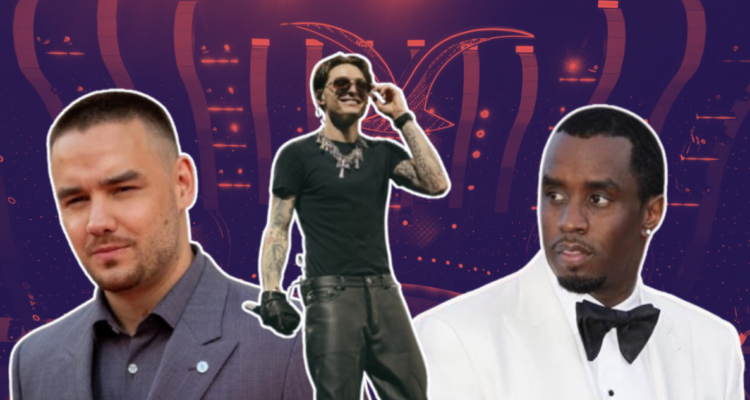 Liam Payne, Peso Pluma y Diddy en referencia a hitos del espectáculo que marcaron el 2024