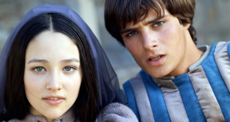 Olivia Hussey como Julieta y Leonard Whiting como Romeo en 1968