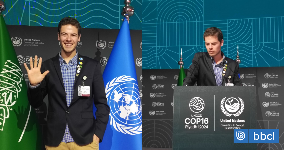 Estudiante representa a Chile en la COP16: usa tecnología de la NASA para evitar desastres ambientales