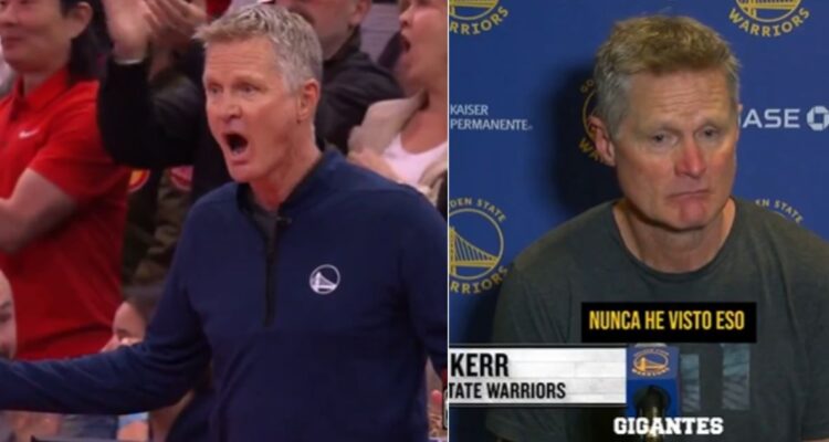 Steve Kerr se indignó por cobro que perjudicó a los Golden State Warriors en la NBA Cup