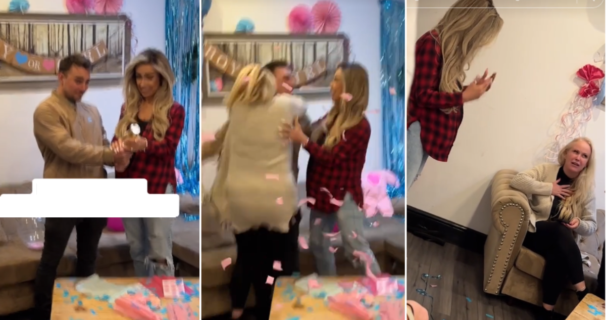 Suegra arruina revelación de sexo
