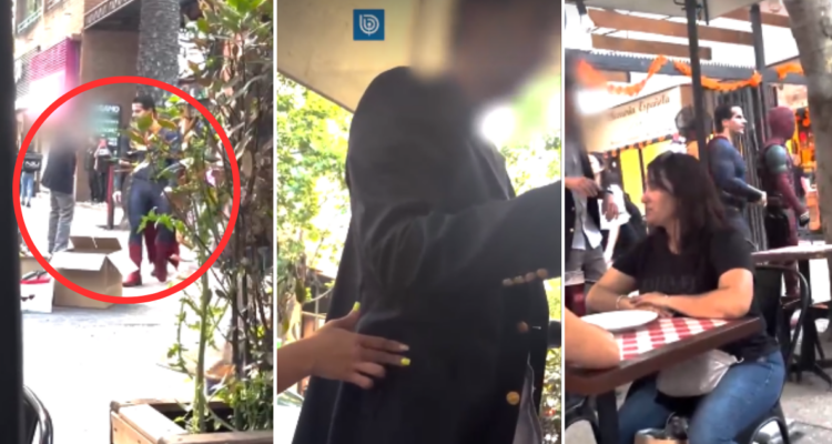 Superman y Deadpool salvan a joven de acosador