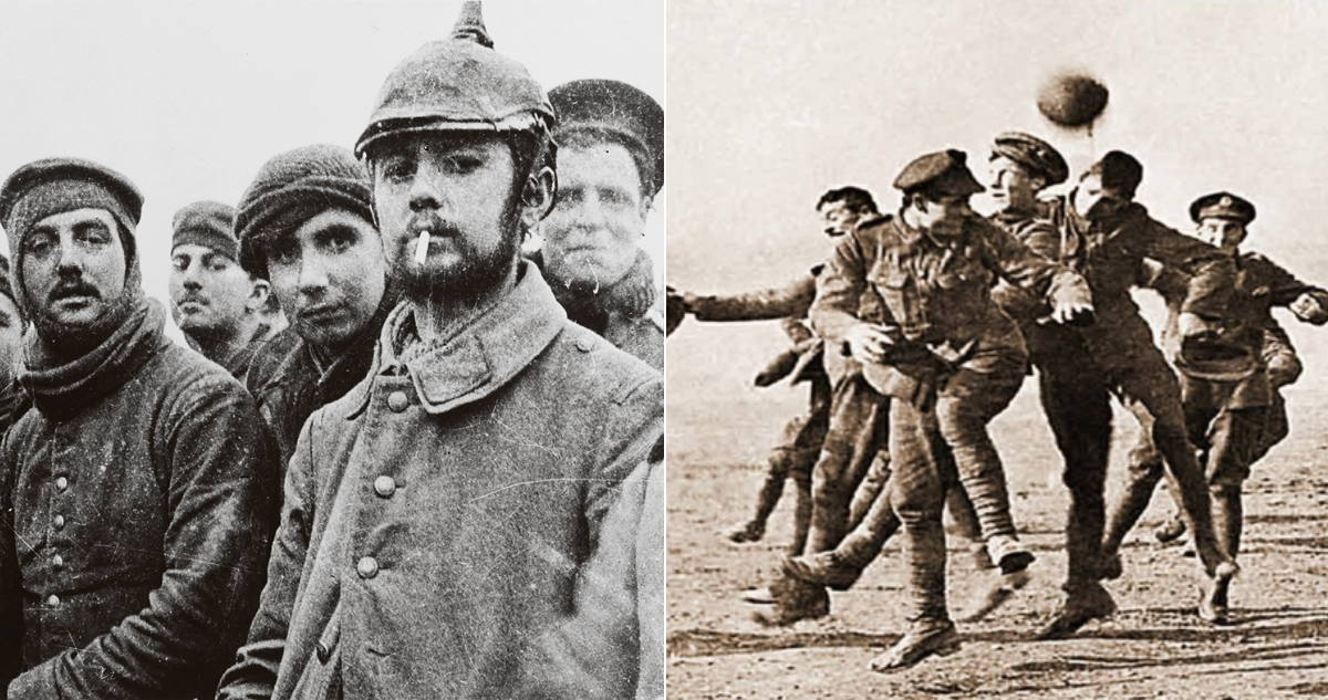 Cuando el fútbol paralizó los horrores de la Primera Guerra Mundial en 1914 con la Tregua de Navidad.