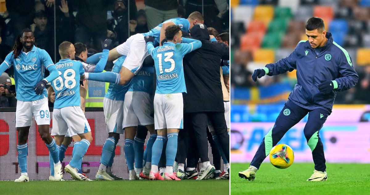 Alexis Sánchez fue suplente en derrota del Udinese ante Napoli en la Serie A