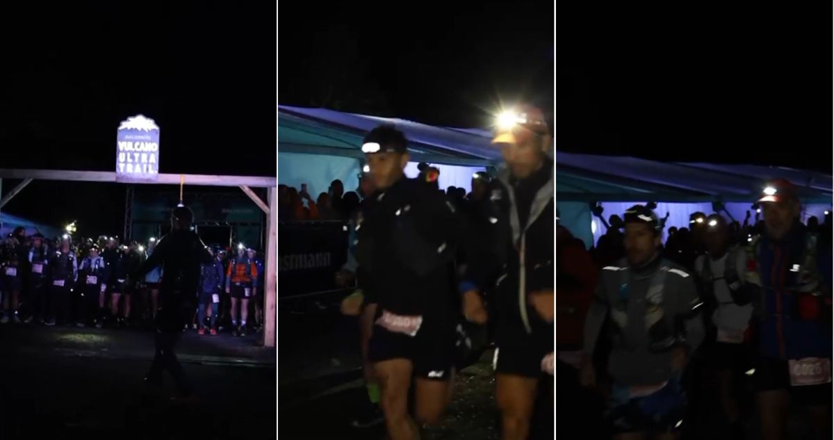 Así fue la largada de los 100K de Vulcano Trail 2024