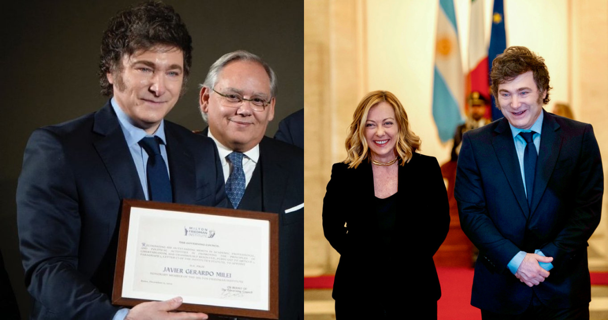 Milei visita Roma, es premiado y apunta a destruir y reducir el Estado: recibirá ciudadanía italiana