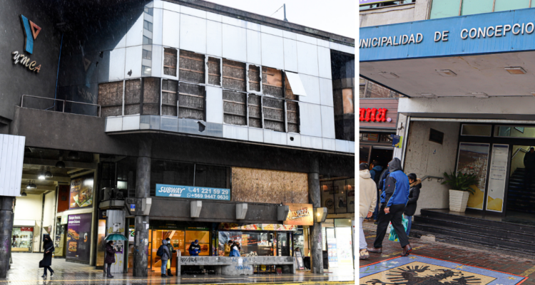 Frontis del edificio de la YMCA y de la Municipalidad de Concepción