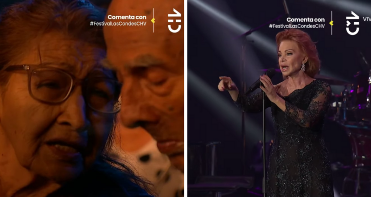 Tierno momento captado en show de Paloma San Basilio en Festival de Las Condes