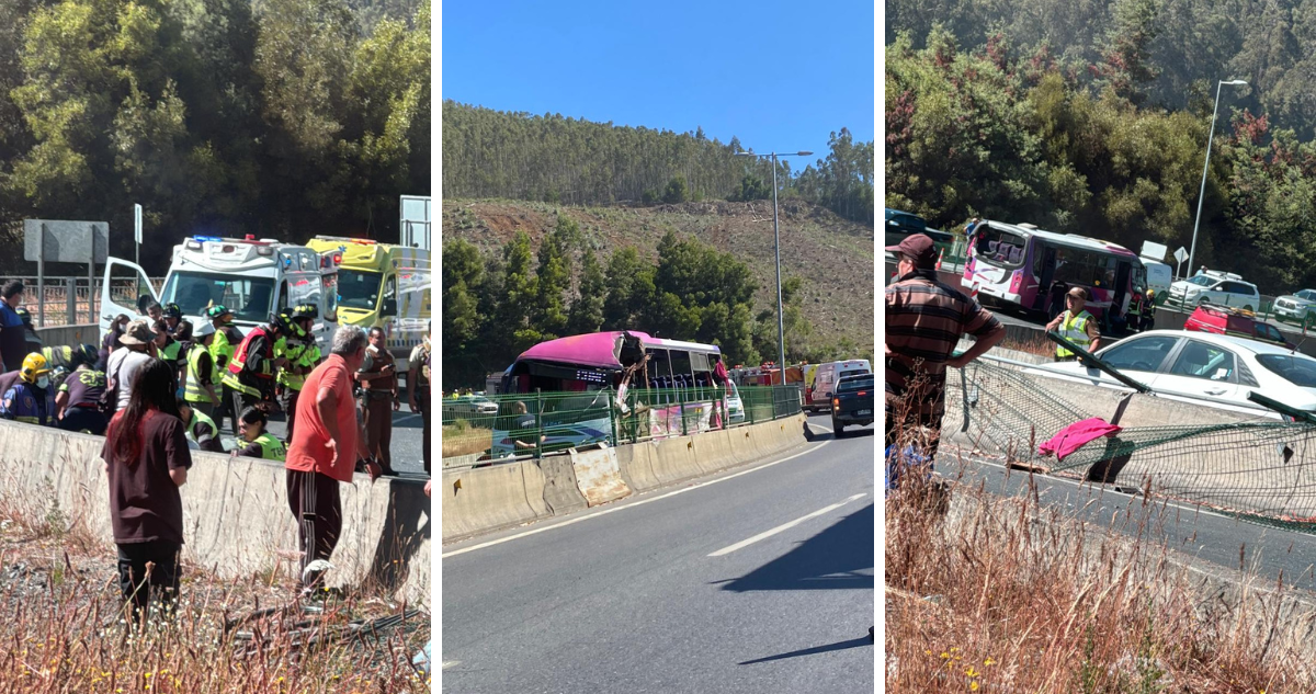 Imágenes de accidente en sector Chivilingo de Lota