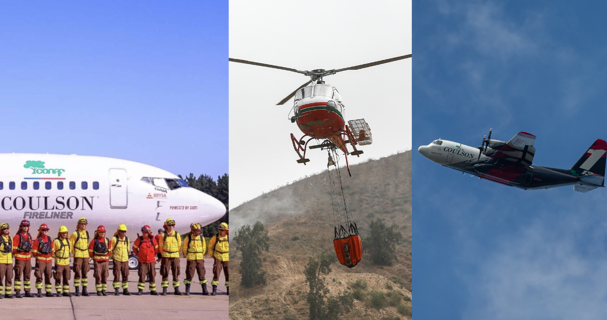 Tanqueros, helicópteros y más: estas son las 77 aeronaves de Conaf para combatir incendios forestales