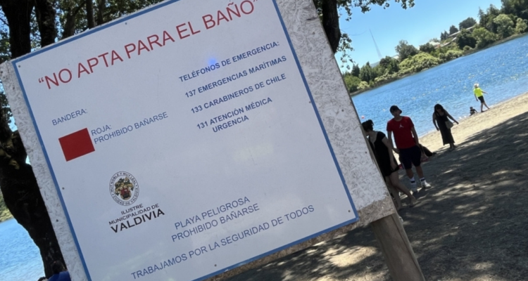 Imagen de playa por ahogado en río Calle Calle