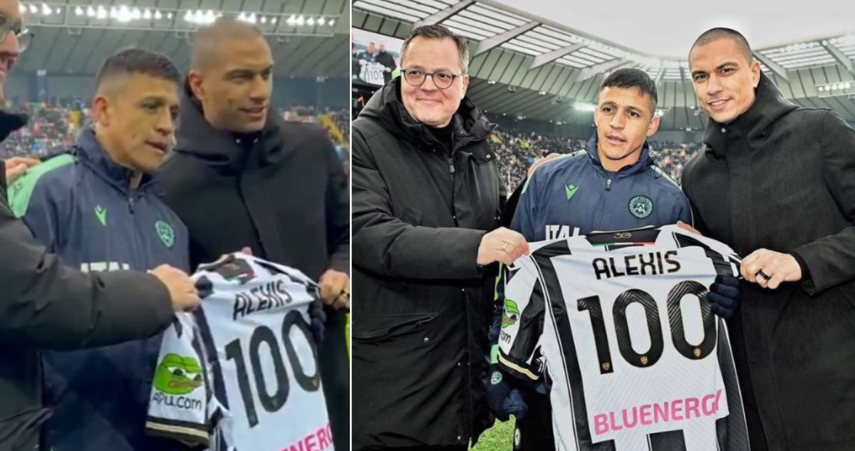 El triste homenaje de Udinese a Alexis Sánchez por sus cien partidos en el club