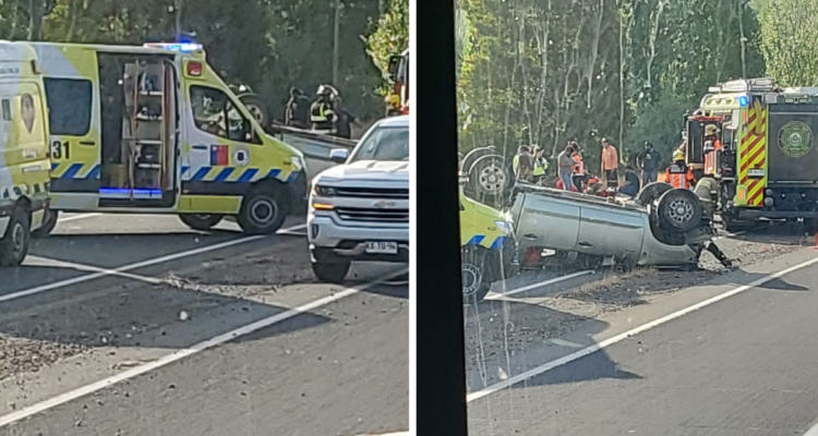 Al menos dos muertos y siete heridos deja violento accidente de tránsito en Autopista del Itata