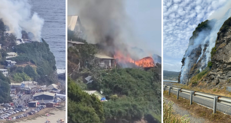 San Juan de la Costa: un bombero lesionado, 3 viviendas destruidas y una hectárea afectada en incendio