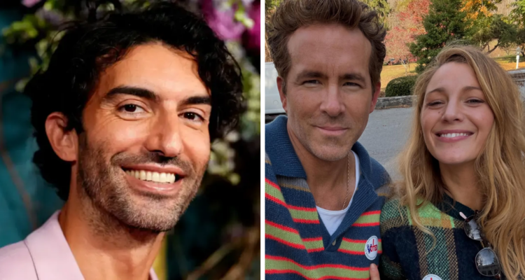 Justin Baldoni (izquierda) y fotografía de Blake Lively junto a Ryan Reynolds en referencia a nueva demanda
