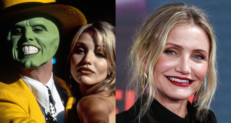 Cameron Diaz junto a Jim Carrey en La Máscara