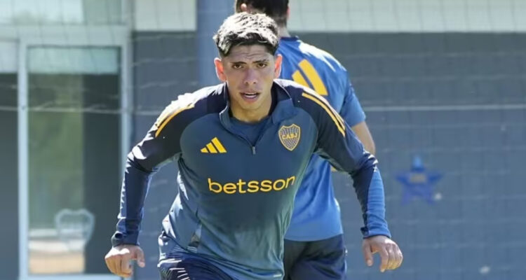 Carlos Palacios entrenando en Boca Juniors