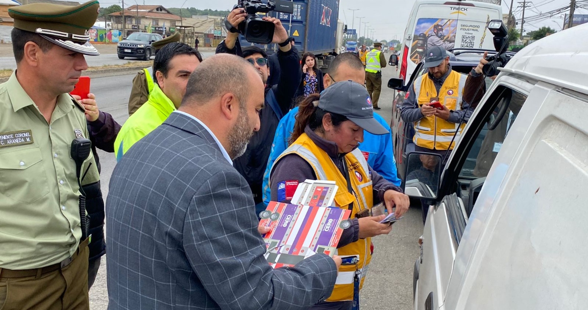 Fiscalizaciones y controles carreteros del Senda en Ruta 160