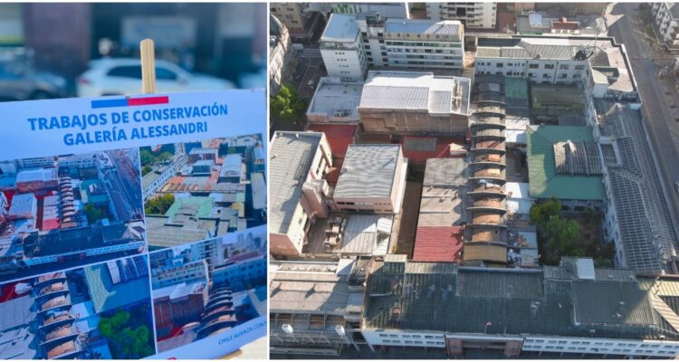 Trabajos de conservación de galería Alessandri