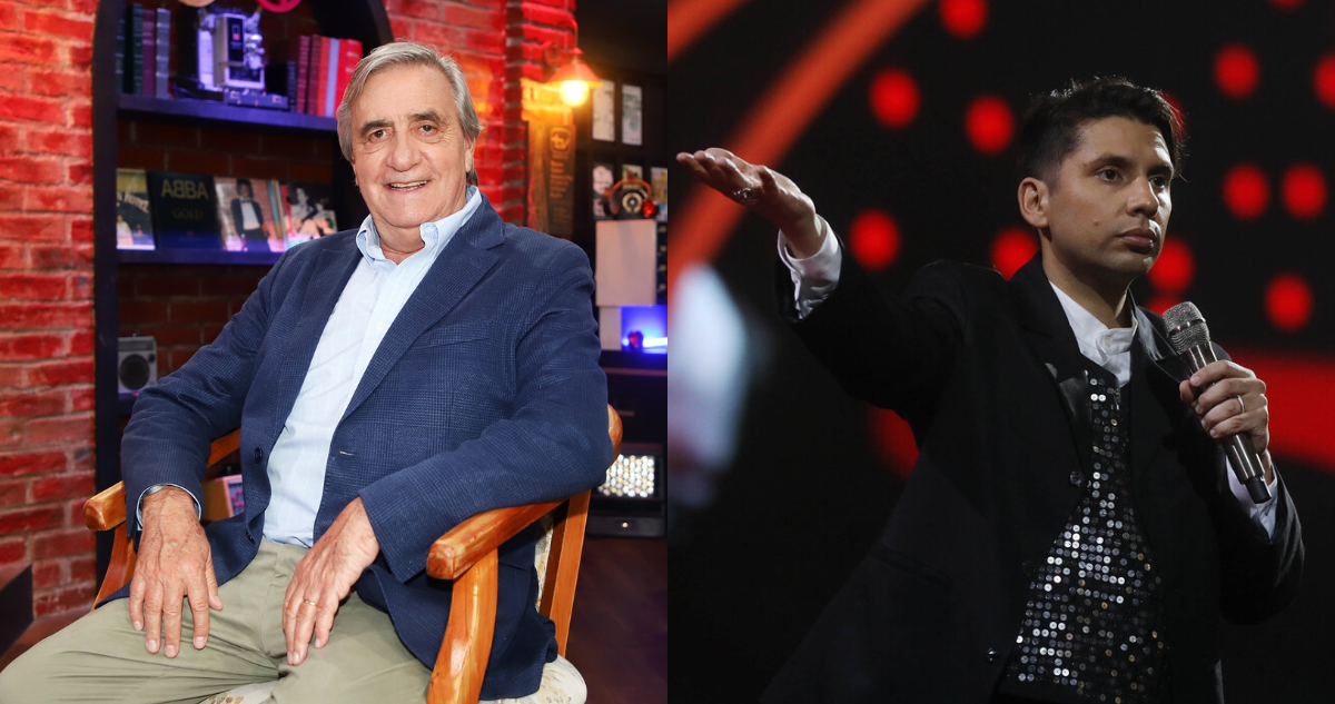 Kike Morandé (izquierda) y Fabrizio Copano (derecha) en referencia a dicho del comediante