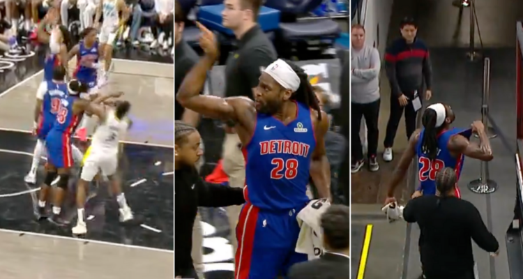 Crack de Detroit expulsado a los 8 minutos por violento empujón sin balón.