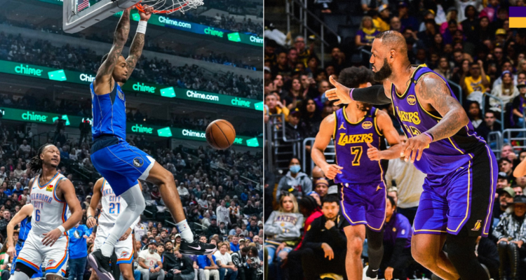 Dallas derriba a Oklahoma y Lakers con LeBron sufren para vencer a los Nets.