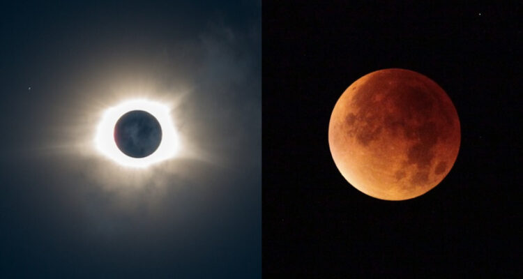 Fotos para ilustrar los eclipses que habrá en 2025