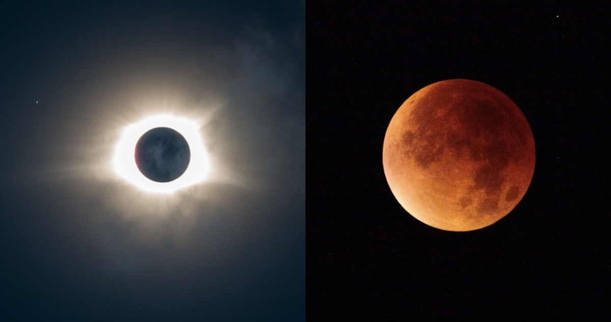 Fotos para ilustrar los eclipses que habrá en 2025