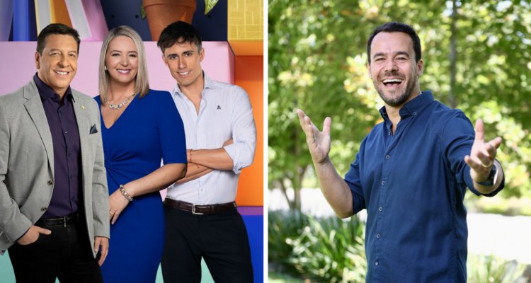 Eduardo de la Iglesia e integrantes de matinal de CHV